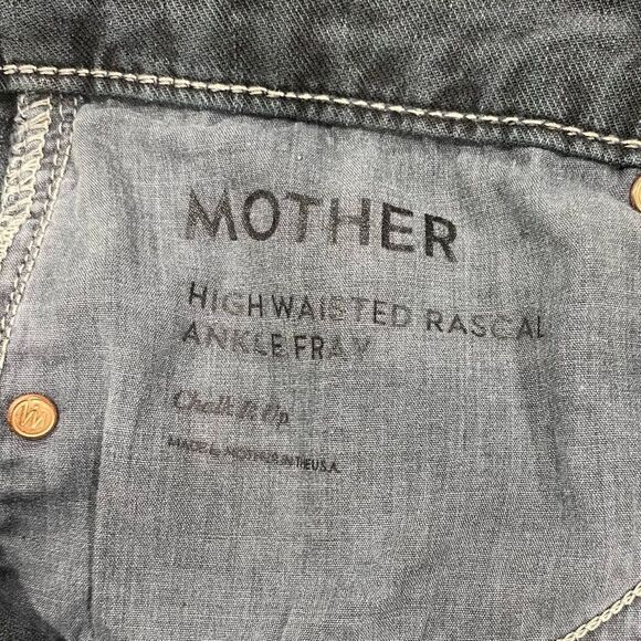 MOTHER Ankle & Cropped Jeans in Dark Blue - Picture 9 of 15